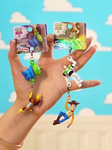 Bandai | Toy Story 5 Lilypad Climbing Connected Dolls Woody Buzz Lightyear Little Green Men Keychain Backpack Decor Cartoon Accessory