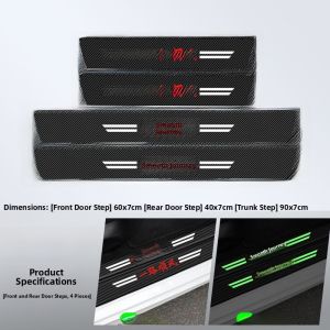 Mazda 3 Axela CX-4 CX-30 CX-5 Attila Night Glow Welcome Pedal Threshold Bar Boot Lid Sticker Body Side Moldings Car Accessories