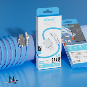 NA Kabel Data Fast Charging 120W 6A Desain Putar 180° Kabel Data Silikon MICRO  Type-C Kabel