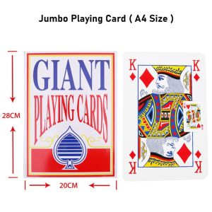 Giant Jumbo Poker Cards Casino Full Deck Oversized Playing Card Big Size High Quality A4 size 巨型超大扑克牌