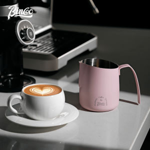 BINCOO Stainless Steel Thickened Coffee Milk Frothing Cup Sharp Mouth Latte Art Cylinder Professional Coffee Making Tools