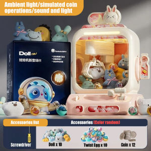 Kmoist | Dolls Claw Machines for Kids Arcade Games Mini Grab Vending Machine with Dolls Fidget Toys Claw Game Childrens Day Toy Gifts