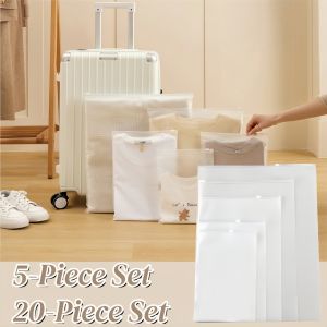 ถุงเก็บเสื้อผ้าปิดผนึกที่สามารถนำกลับมาใช้ใหม่ได้ทนทานกระเป๋าเครื่องสำอางนำมาใช้ใหม่ได้เหมาะสำหรับการจัดระเบียบตู้เสื้อผ้าและสิ่งจำเป็นในการเดินทาง