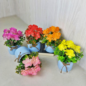 Tanaman Hias Plastik Pot Bunga Ornamen Pajangan Dekorasi Ruangan Rumah Artificial Flower PBP90