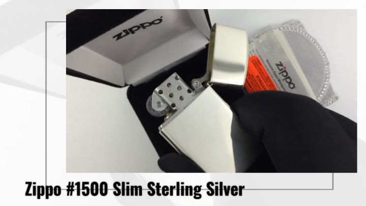 Zippo 1500 Sterling Silver Slim™ High Polish Windproof Zippo 1500 Sterling Silver Slim™ High Polish Windproof