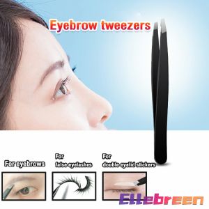 Eyebrow plucking Tweezers Stainless Steel No-Slip Professional Trimmer Eyelash Clip Flat/oblique