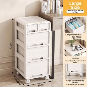 Portable A4 Document Drawer Storage Cabinet No-Assembly Required