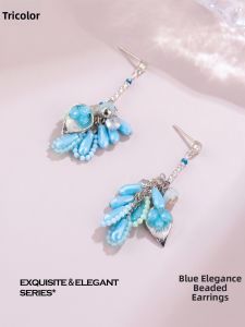 3COLOUR·S | Refreshing Unique Crystal Beaded Tassel Earrings