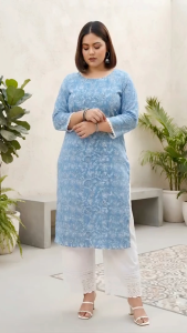 DEBAYU Nayo Plus Size Cotton Straight Kurti Size 3XL to 7XL Floral Printed Top Only Malaysia