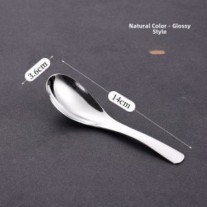Golden 304 Stainless Steel Spoon Commercial Use Dessert Ice Cream Shaver Eating Spoon Home Use Childrens Spoon