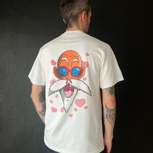 Bandai | Summer Trendy Oversized Anime Master Roshi Graphics T Shirts Mens Clothing Cotton Loose Women Short Sleeved Tee Top Y2k Clothes