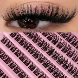 D Curl Eyelash Extensions 120 Pcs  Volume Cluster Lashes for DIY Home Use Professional Look
