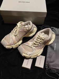 Paris Stapler Dad Shoes Men Women 2025 New Spring Casual Thick Bottom Heightening Sports Shoes Breathable Mesh round Toe