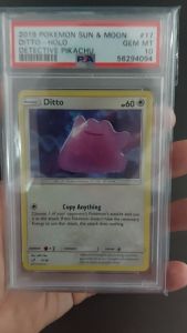 PSA 10 Ditto #17 HOLO Detective Pikachu Sun & Moon English (2019) - Pokemon Card GRADED