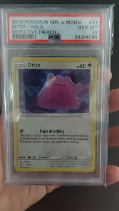 ditto pokemon card detective pikachu Ditto - 17/18 - Rare Holo Foil Card - Detective Pikachu main image 0