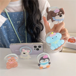 Applicable MagSafe Magnetic Bracket Cartoon Cute Little Doll Airbag Mobile Phone Desktop Strong Magnetic Force Apple Huawei