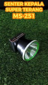 SENTER KEPALA LED 120WATT MITSUYAMA MS-251P - BATERAI 7.200mAh - WATER RESISTANT - TAHAN LAMA