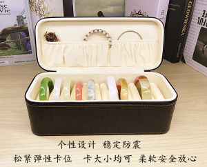 European Style Bracelet Box Jade Bracelet Storage Box Jade Necklace Jade Bracelet Bracelet Box High-Grade Flannel Convenient Jewelry Box