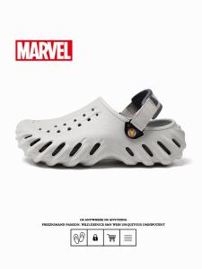 Marvel Mens Summer Casual Slip-On Beach Shoes Anti-Slip Wear-Resistant Soft Bottom Clog Shoes Thick Heel EVA Material