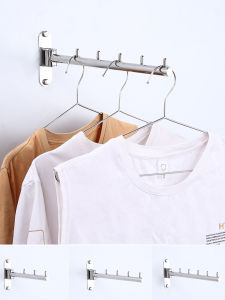 Stainless Steel Clothes Hook Bathroom Hook Activity Wardrobe Storage No Drilling Needed Wall Mounted Closet Hooks