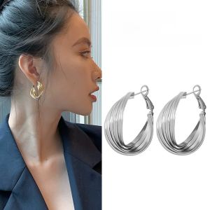 925 Sterling Silver Earrings Womens Elegant Silver Color Ear Cuffs 2025 New Style High-End Feelings Ear Studs Fashion Jewelry