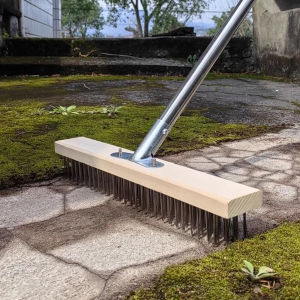 MaxPlus【Ready in Stock】 20/30cm Stainless Steel Wire Brush Head Moss Brush Heavy Duty Floor Brush