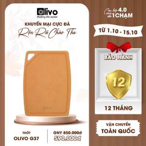 [CHÍNH HÃNG] Thớt Sợi Gỗ Wood Fiber OLIVO K30 K37 G37 - Chống Cong Vênh Ẩm Mốc - Dùng Được Trong Máy Rửa Bát