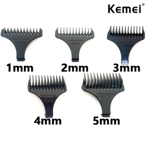 Kemei | Kemei Hair Trimmer Limit Comb Universal Black Guards Hairdresser Hair Cutting Guide for KM-2293 KM-2299 1 2 3 4 5mm Comb