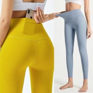 High Waist Yoga Pants Womens Outdoor Wearable Tight Fit Sport Fitness Trousers Pocket Autumn Ladies Yoga Clothes