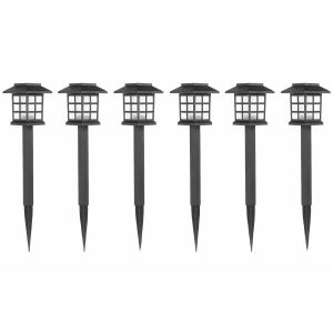 【Free Shipping】 Solar Garden Lanterns 6Pcs House Shape Outdoor Lighting for Yard Patio Walkway Decor