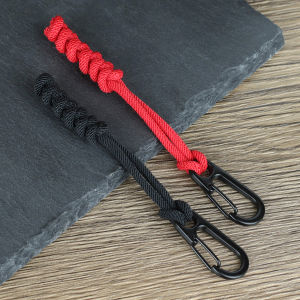 New Handmade Braided Rope Keychain Men Women Mountaineering Buckle Snale Knot Keyring Handbag Water Bottle Hang Daily Decoration