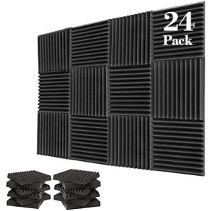 12/24pcs 300x300x25mm Studio Acoustic Foam Panel Soundproof Wall Sound Absorption Treatment Panel Sponge Sealing Strip For Ktv Room