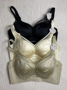 หรูหรา ผ้าซาติน ไม่มีรอยต่อหนาปานกลาง 3d Bra หญิงสาวชุดชั้นในปรับป้องกันการหย่อนคล้อย ลื่น ผ้าฝ้าย ด้านใน ซับใน