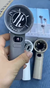 VIVOLILV พัดลมพกพาขนาดเล็ก จอแสดงผล LED แบบดิจิตอล พัดลมเทอร์โบมินิแบบปรับความเร็วได้ 120 ระดับ