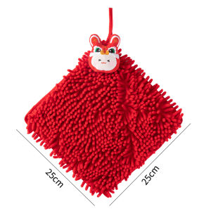 Wedding Celebration Red Hanging Hand Towel Ball Cute Snail Kitchen Bathroom Lion Dance Handkerchief Happy New Year Decor
