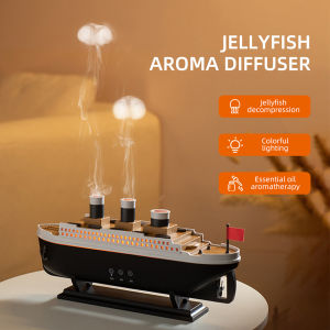 Ship Aroma Diffuser 7 Color Lights 2 Timers 2 Mist Modes (Jellyfish) Humidifier for Bedroom Living Room