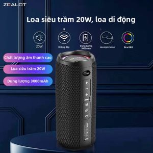 Loa Không Dây Zealot S49 Pro Loa Siêu Trầm Di Động Chống Nước IPX6 Ghép Nối Kép Pin 3000mAh Loa Bluetooth Ngoài Trời