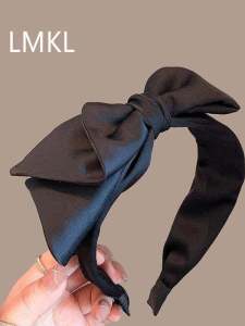 Designer Black Butterfly Knot Hairband Womens High Forehead Wide Edge Hair Accessories Fresh out Original Design Unbranded