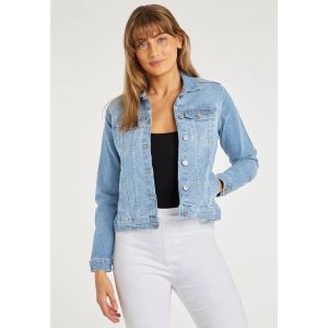 Womens High Quality Denim Jeans Jacket XS - 8XL Black Super Stretchable Ready Stock In Malaysia