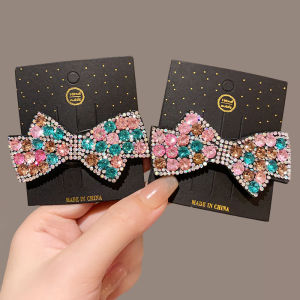 Girls Diamond Heart Shaped Hair Clips Side Bangs BB Clips Back Hair Decoration Top Hair Accessories Sparkling Rhinestone Hairpins
