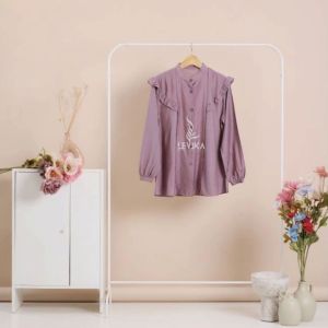 Kemeja semi blouse Wanita | Kemeja Kasual [BISA COD]| Katun Linen By Levika.co