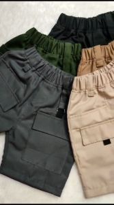 Celana Kimpul Cargo Chino Anak Cowok Pendek Usia 1-6 Tahun
