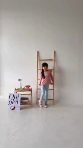 Smilee Emma Dustypink Ribbon Longtee Anak Perempuan 1 sampai 5 Tahun Baju Kaos