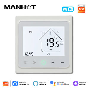 Smart WiFi Thermostat for Electric/Water Heating/Gas Water Boiler Home Temperature Controller Work With Tuya Alexa Google Alice
