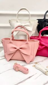 Rinshine-Tas selempang dan bahu wanita / Tas pita korea ribbon / Tas wanita korean style / Tas wanita kekinian termurah