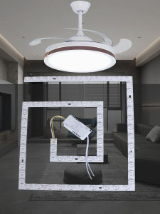 LED Fan Light Bulb Restaurant Ceiling Fan Light Source Retrofit Square Lamp Slide Replacement Indoor Smart Control Light