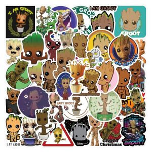 50 แผ่นสติกเกอร์การ์ตูน Groot ต้นไม้ตัวเล็ก ดีไซน์การ์ตูนน่ารัก สำหรับกระเป๋าเดินทาง โทรศัพท์มือถือ เกตู แผ่นสติกเกอร์ DIY