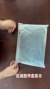 4pcs Waterproof Foldable Travel Compression Packing cubes Organizer Suitcase Bags with double zipper Storage Bag