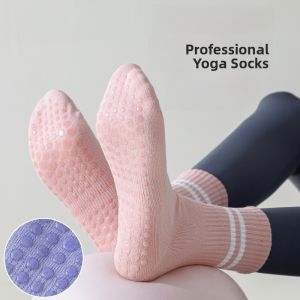 Womens Yoga Socks Anti-Slip Professional Summer Pilates Fitness Running Mid-Calf Sport Socks for Adults Floor Exercise
