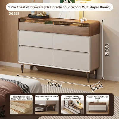 ZUNTONGGE | Ultra-thin Solid Wood Storage Cabinet with Sideboard 30cm